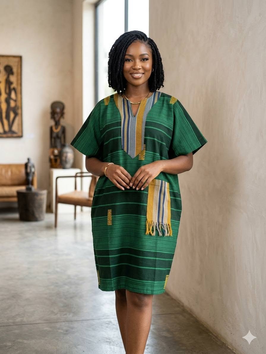 Green Kente Short Bubu